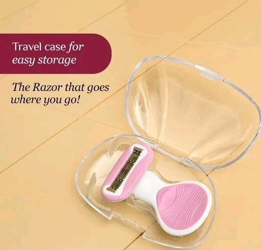 Carmesi BodyRazor Mini – Ultra-Smooth One-Stroke Shave with Travel Case | Compact & Portable Women's Razor