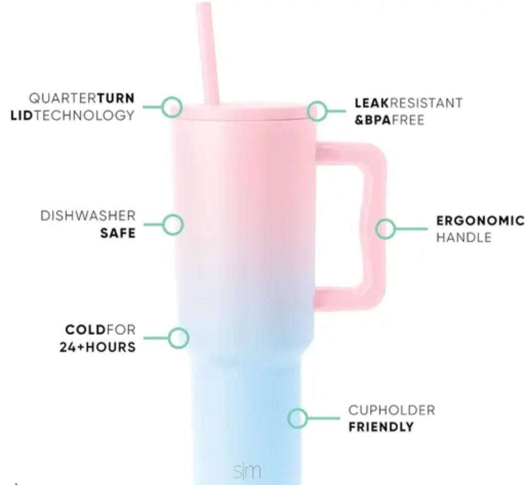 "Aesthetic Mug Bottle with Straw – Pink Edition!”
