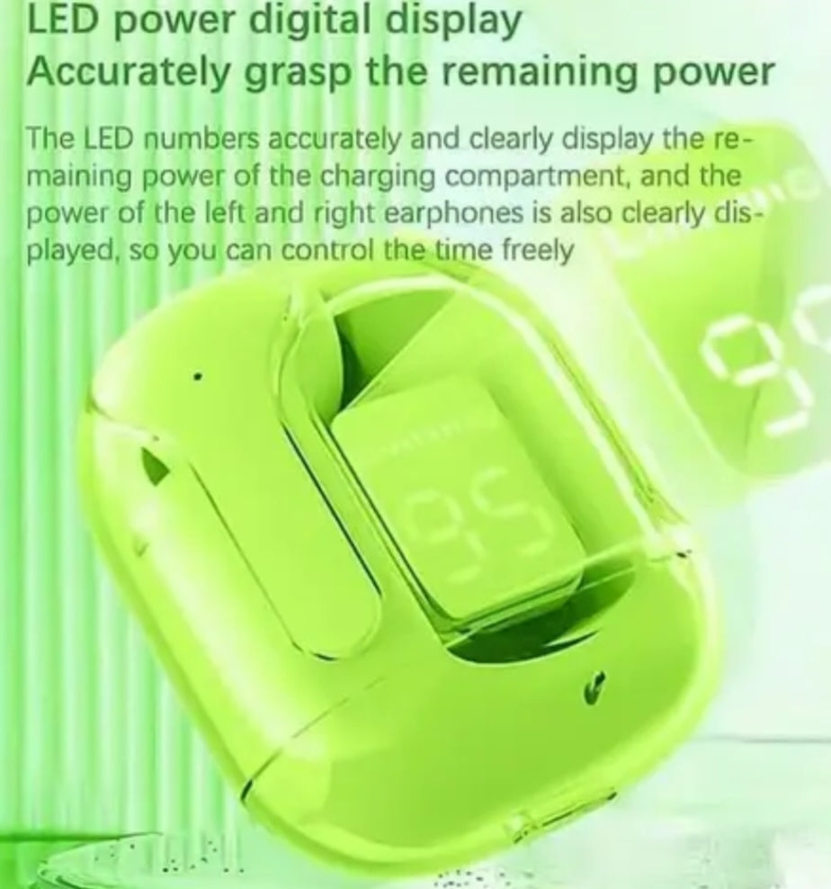 Crystalline Green True Wireless Air Buds – Stylish & Premium Sound Quality