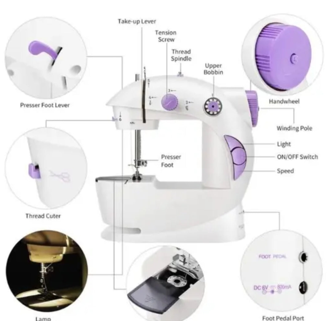 Mini Sewing Machine Style Makeup Organizer