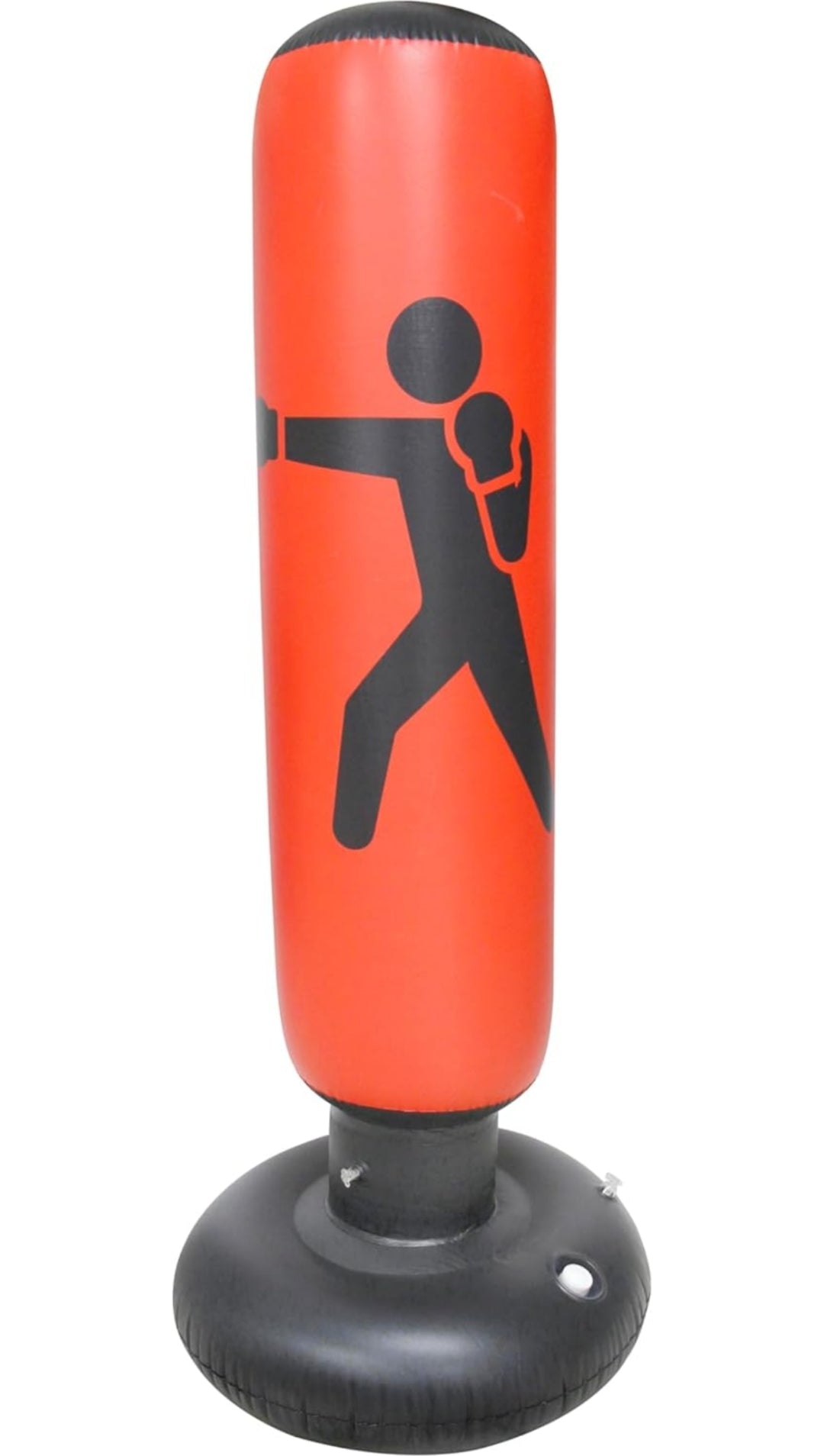 INVINCIBLE Inflatable Free-Standing Punching Bag for Kids - Safe PVC Kick & Punch Training Toy with Water/Air Base for Easy Setup & Storage