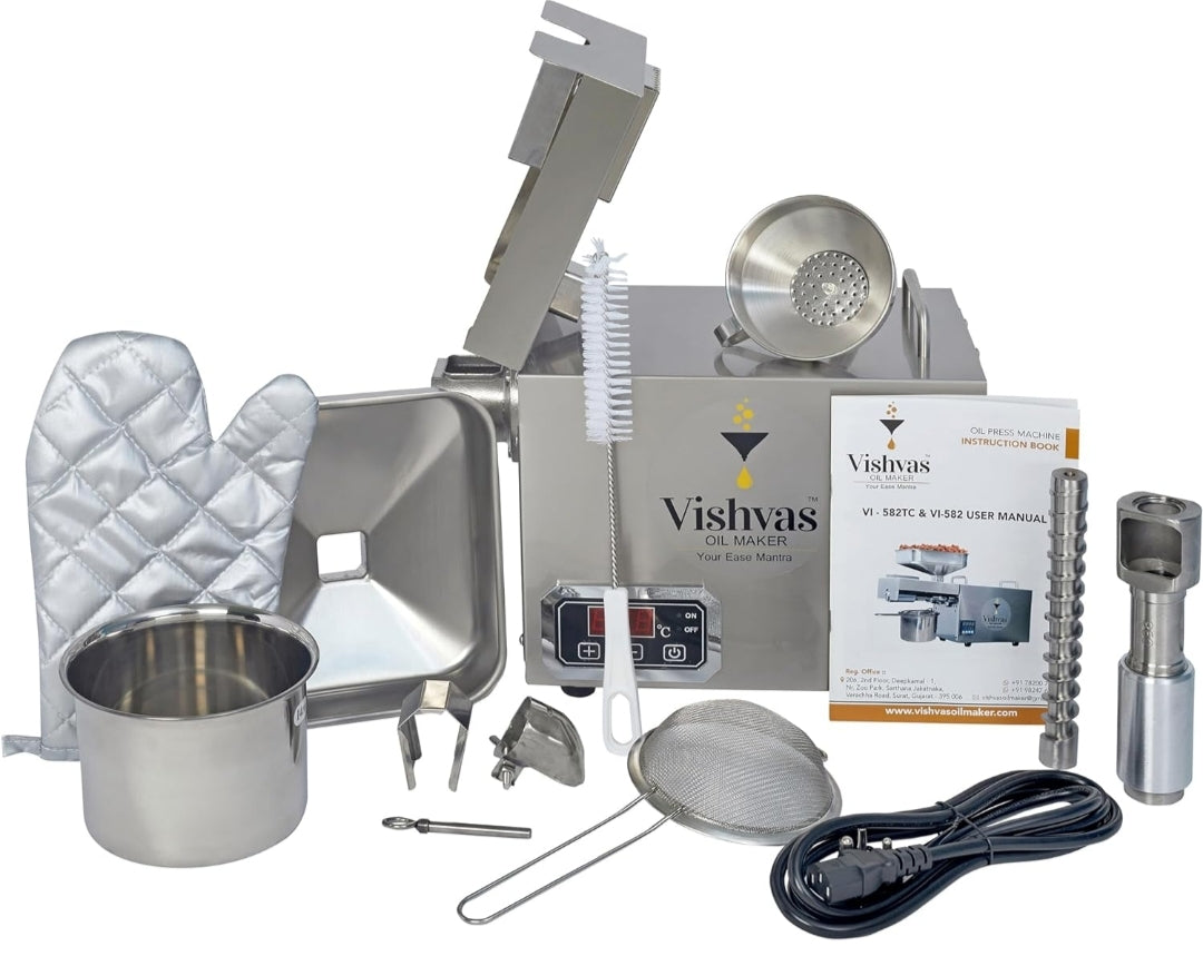 Vishvas Oil Maker – Cold Press & Refined Oil Extraction Machine for Healthy, Homemade Cooking Oils