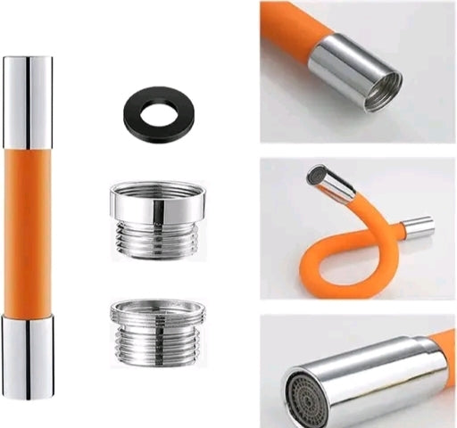 Universal 360° Rotatable Foaming Faucet Extension Tube – Anti-Splash, Water-Saving, Easy-Install Silicone Nozzle for Kitchen & Bathroom