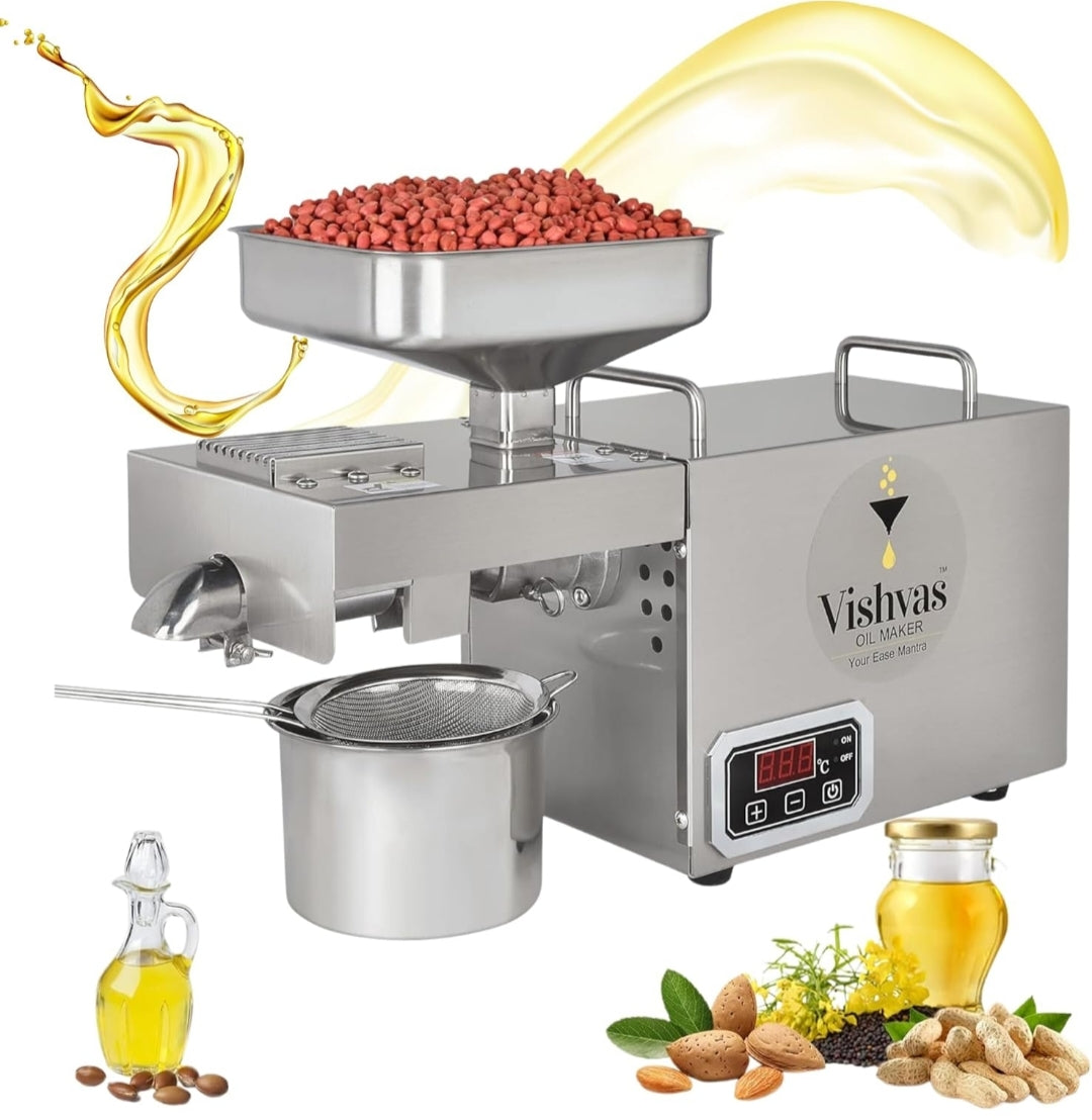 Vishvas Oil Maker – Cold Press & Refined Oil Extraction Machine for Healthy, Homemade Cooking Oils