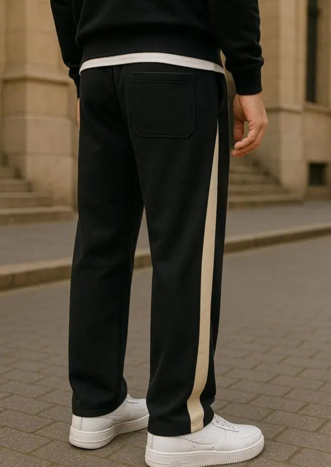 Men’s Baggy Cargo Pants – Black | Cotton Blend | Street-Ready Comfort